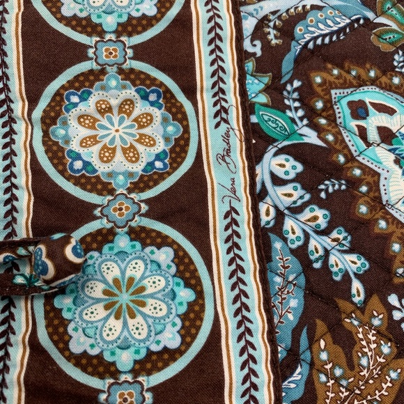 Vera Bradley Blue and Brown Tote - Picture 3 of 7